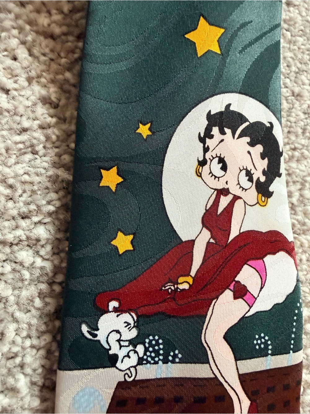 Betty Boop Black Novelty Necktie | Betty & Pudgy Collectible - Picture 3 of 5